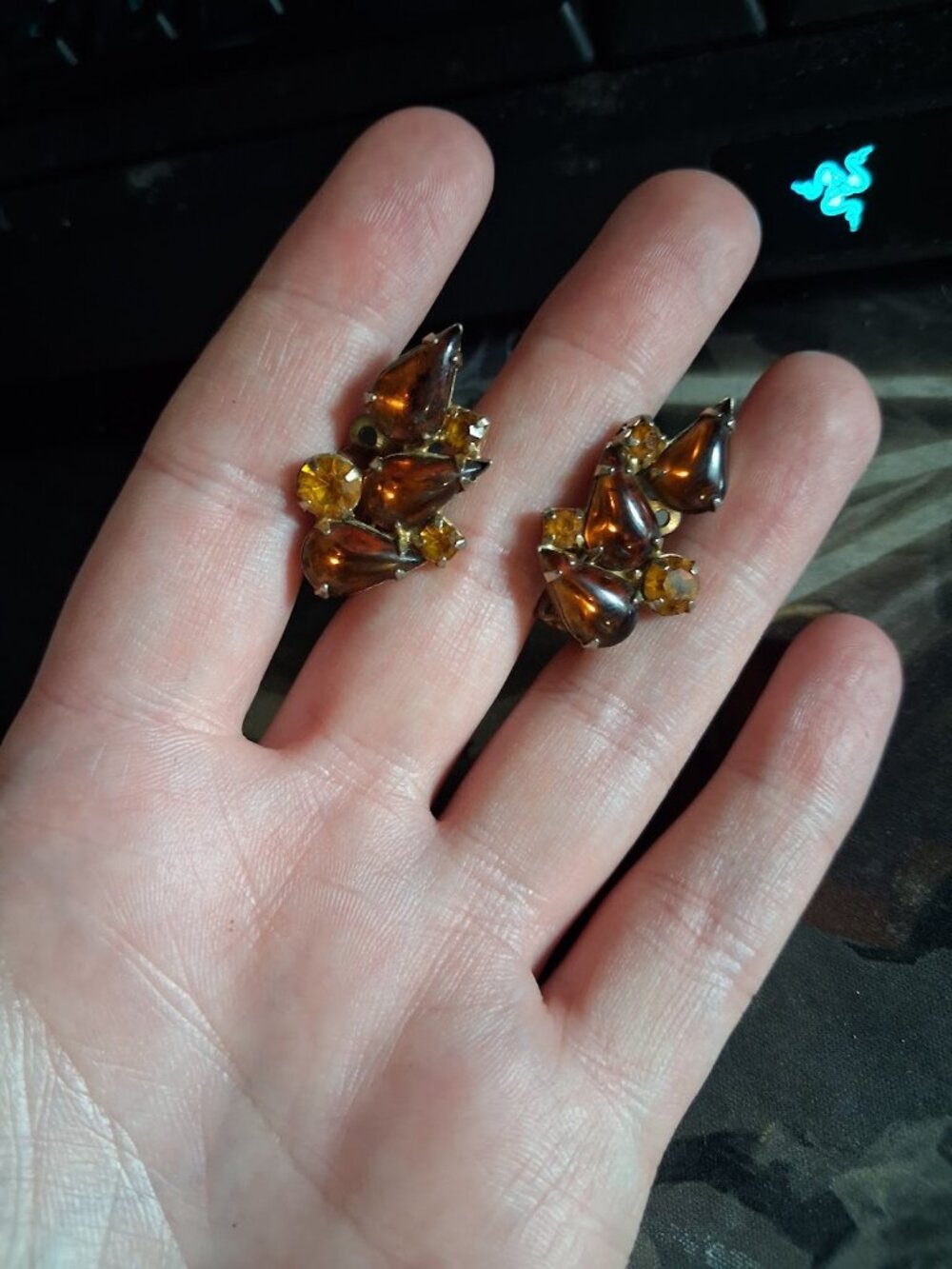 Vintage clip on earrings